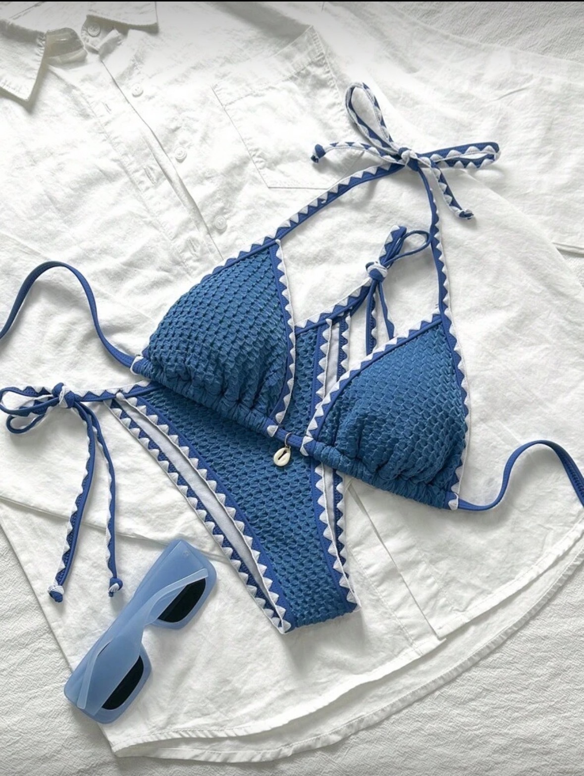 Set bikini donna sexy allacciato al collo due pezzi mare_voghion.com