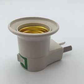 一件代发魔球灯头灯座移动灯头带开关插头美规白色灯杯球泡灯座