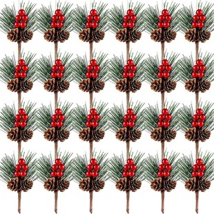 Christmas decoration bouquet DIY wreath Christmas tree with holiday window bar scene simulation pine cone accessories