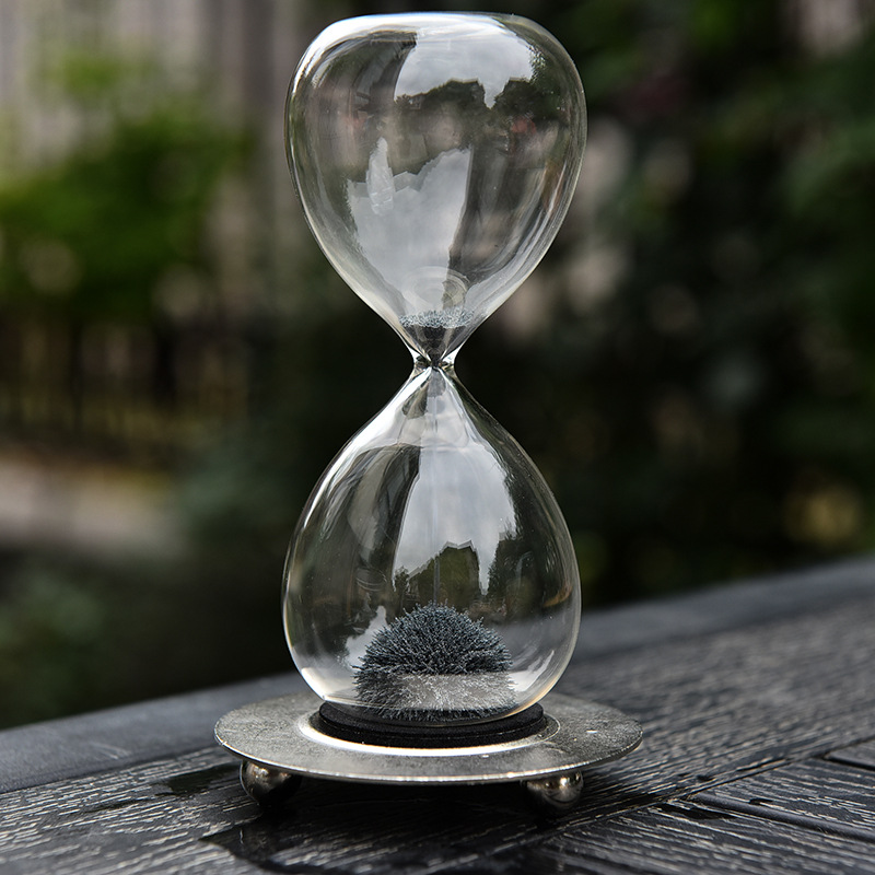 Creativo magnético reloj de arena imán magnético decoración de escritorio de oficina decoración del hogar regalo