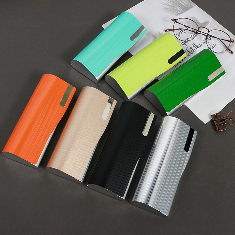 Aluminum Alloy Lightweight Portable High-End Glasses Case Anti-Stress Simple Creative Men and Women Myopia Fashion Glasses Storage Box Wholesale Aluminum Alloy Lightweight Portable High-End Glasses Case Anti-Stress Simple Creative Men and Women Myopia Fashion Glasses Storage Box Wholesale