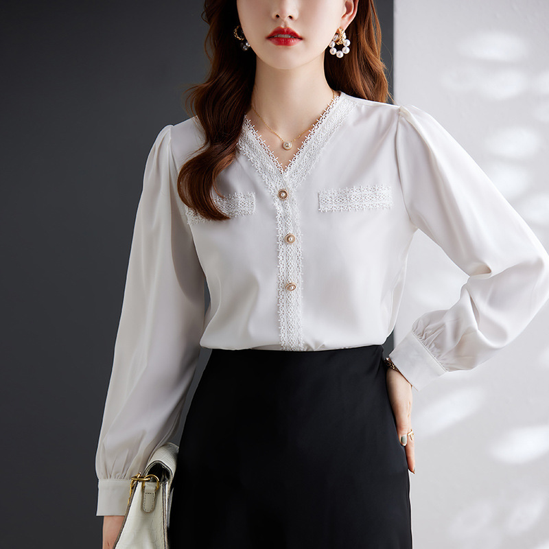 Autumn elegant lace shirt