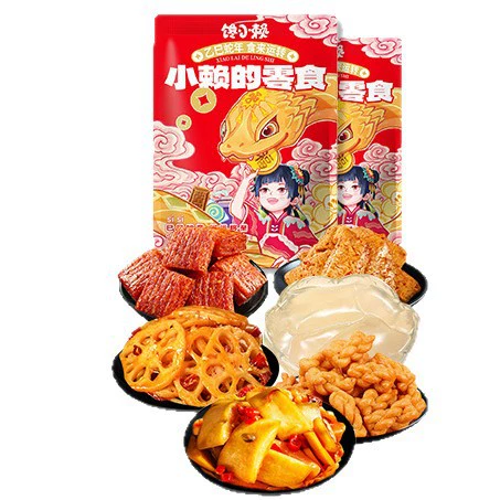 Douyin's popular spicy braised snacks gift pack ready-to-eat spicy snacks braised food combination office drama meat snacks