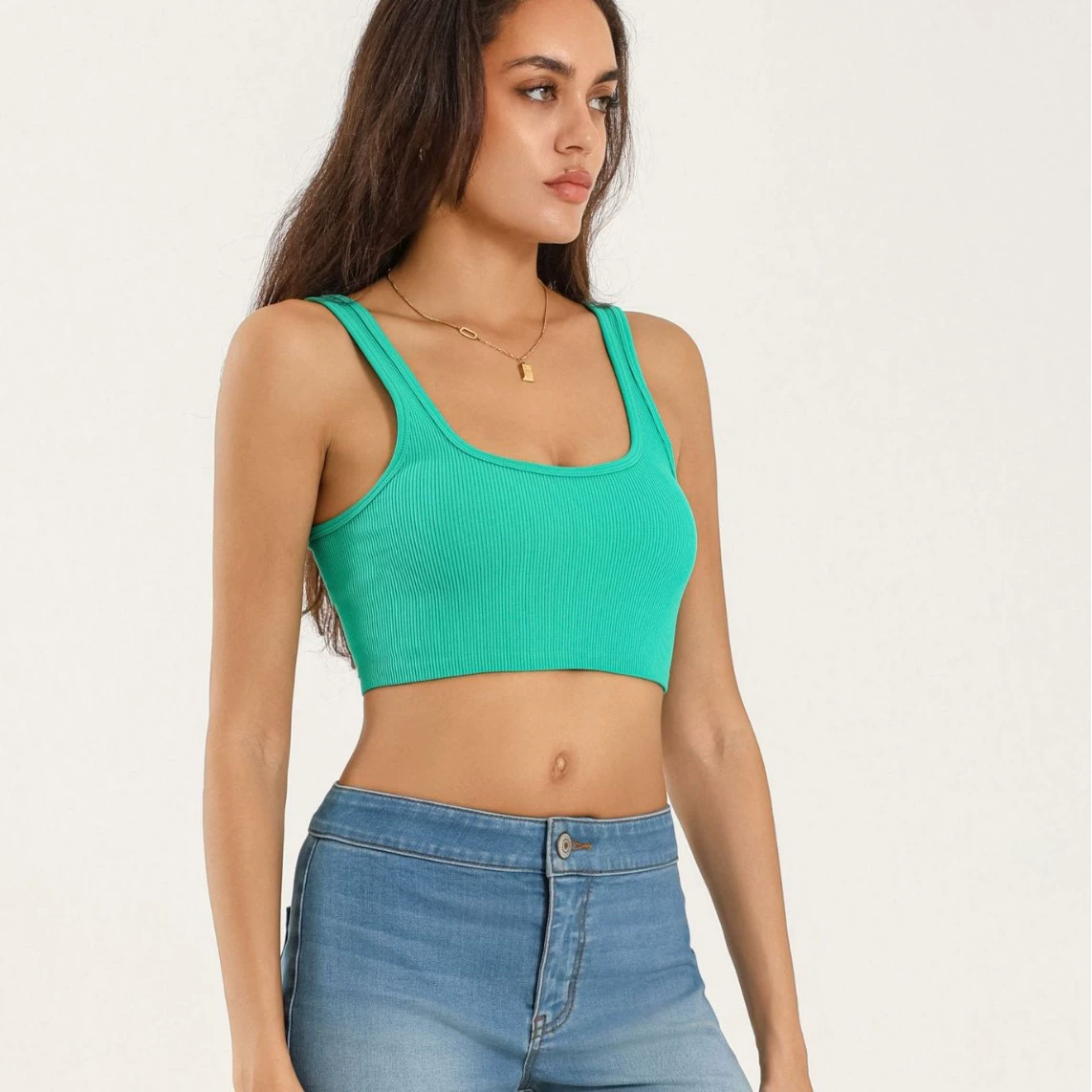 Большой спортивный короткий жилет для йоги с квадратным вырезом и U-образной спинкой, нижнее белье для фитнеса с высокой эластичностью и удобным однослойным бюстгальтером