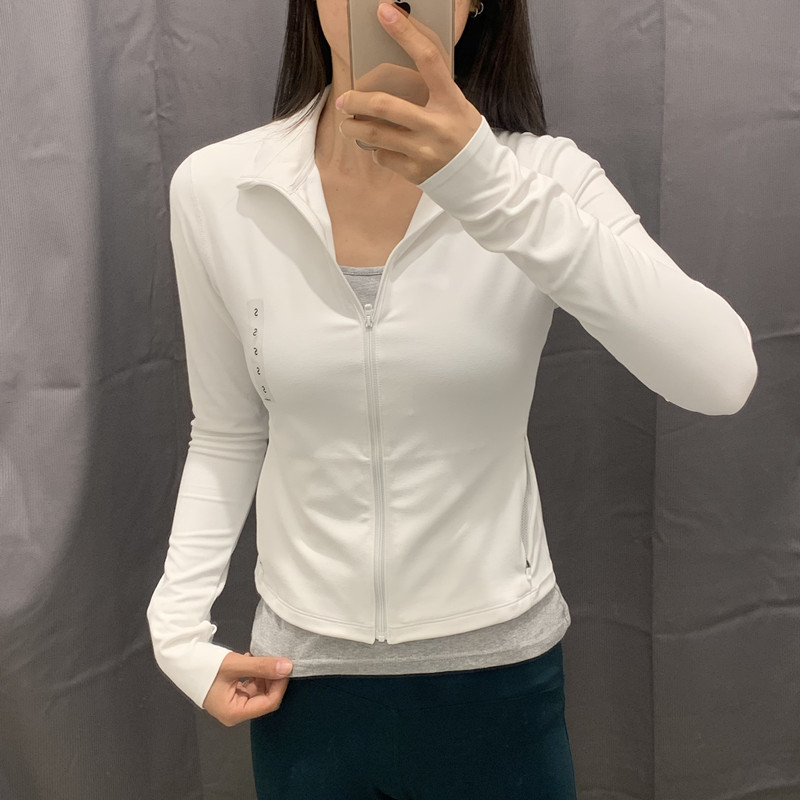URAZ女装弹力运动外套立领拉链长袖夹克防晒衣瑜伽服健身服479690|undefined