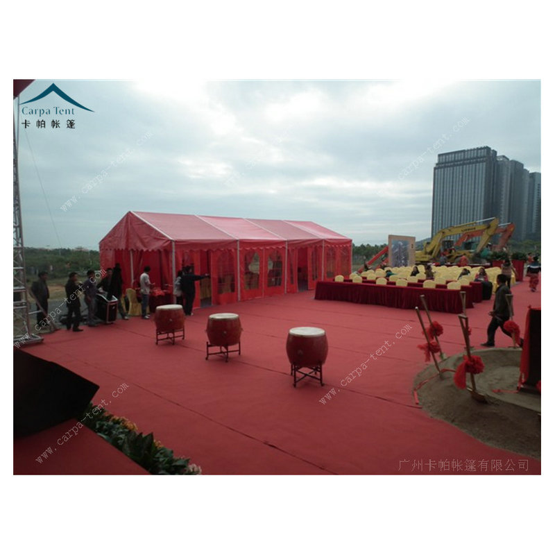 特价供应乌鲁木齐人字形铝合金红色德国大棚/防风防雨/金字塔篷房