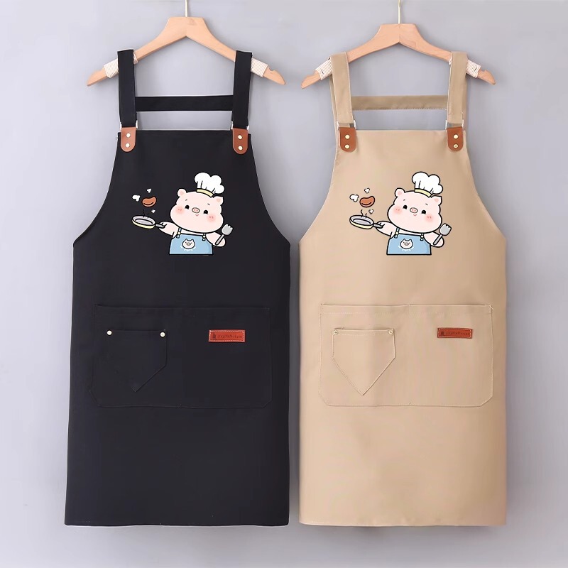 Apron Women's Household Kitchen Waterproof and Oil-proof Special 2025 for Catering New Hotel Milk Tea Shop Barista Work Clothes