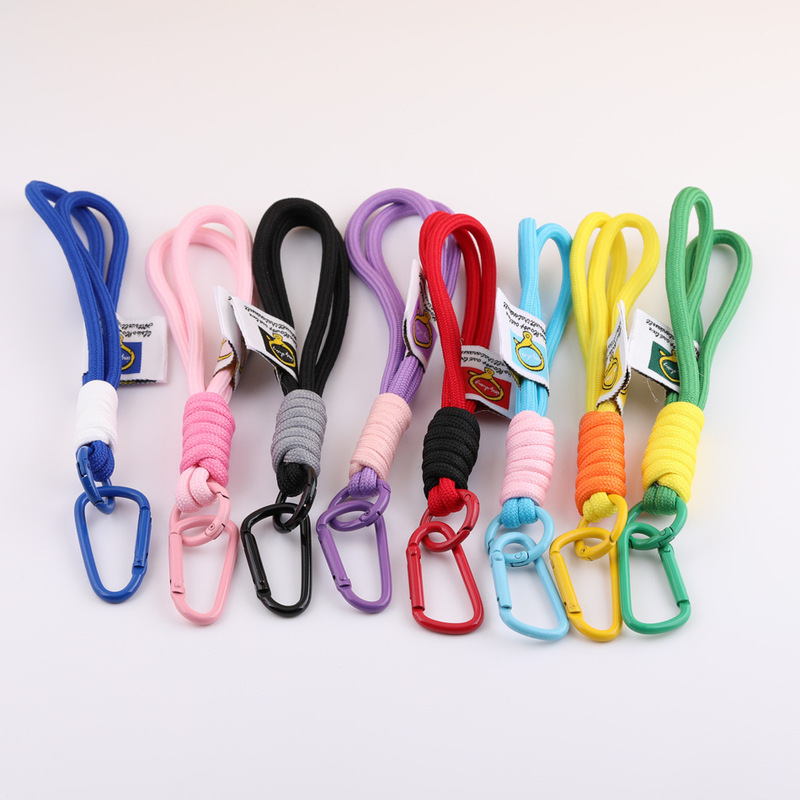 Ins Style D-Shaped Nylon Braided Keychain DIY Handmade Doll Phone Lanyard Accessories Small Accessories