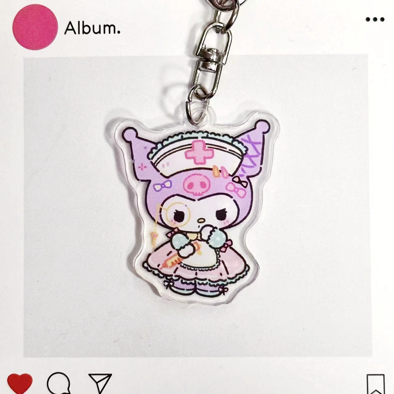 Акриловый подвес (Sanrio) двусторонний прозрачный милый мультяшный брелок, лёгкий 0,005 кг