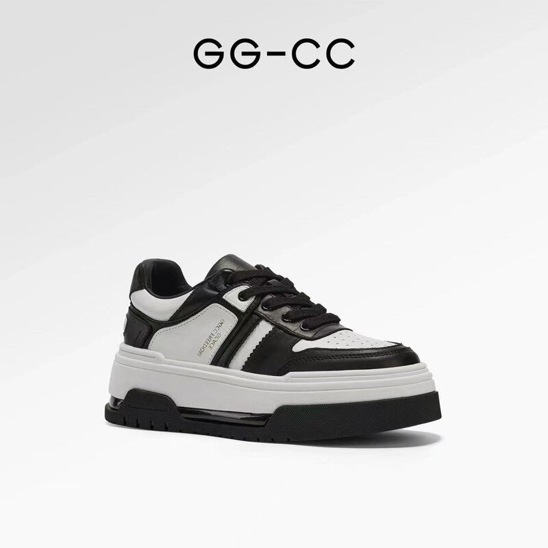 【熊猫靴】GGCC新作高級感本革の色合わせの厚い底が高くなりました。|undefined