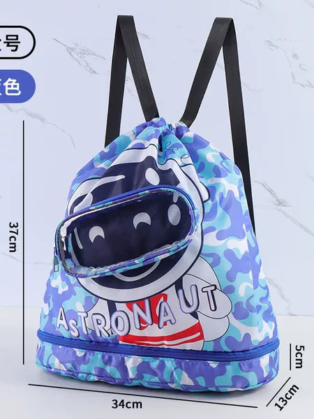 Swimming Bag with Wet and Dry Separation, Unisex Waterproof Sports Backpack for Swimming and Beach, Children's Portable Storage Bag