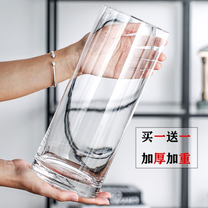 Land -to -ceiling large transparent glass vase Wedding road quotes…