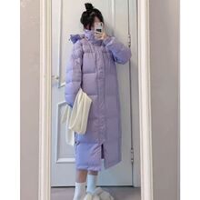 中戏棉服女冬季新款韩系过膝中长款棉袄学生宽松加厚棉衣外套
