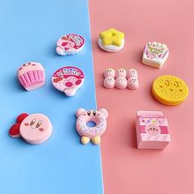 卡通粉色系零食果冻树脂配件 奶油胶diy手机壳发饰头绳鞋扣文具贴