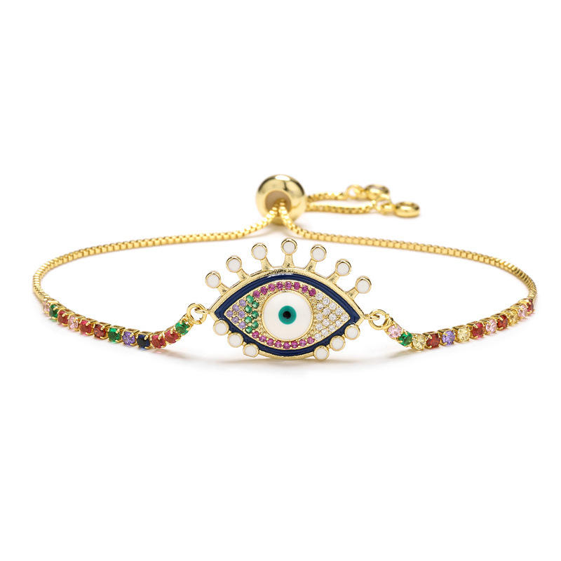 Fashion Eye Copper Bracelets Plating Zircon Copper Bracelets