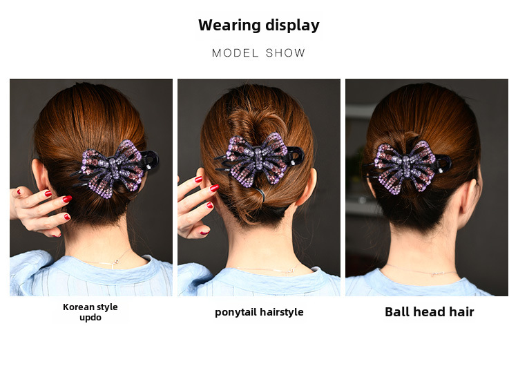 Molletta per capelli farfalla con strass accessorio retro donna_voghion.com