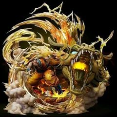 ドラゴンパンチ爆発ドラゴンボール超サイヤ人ドラゴンパンチ超三悟空モデルシーン装飾品フィギュアアニメトレンディなおもちゃ