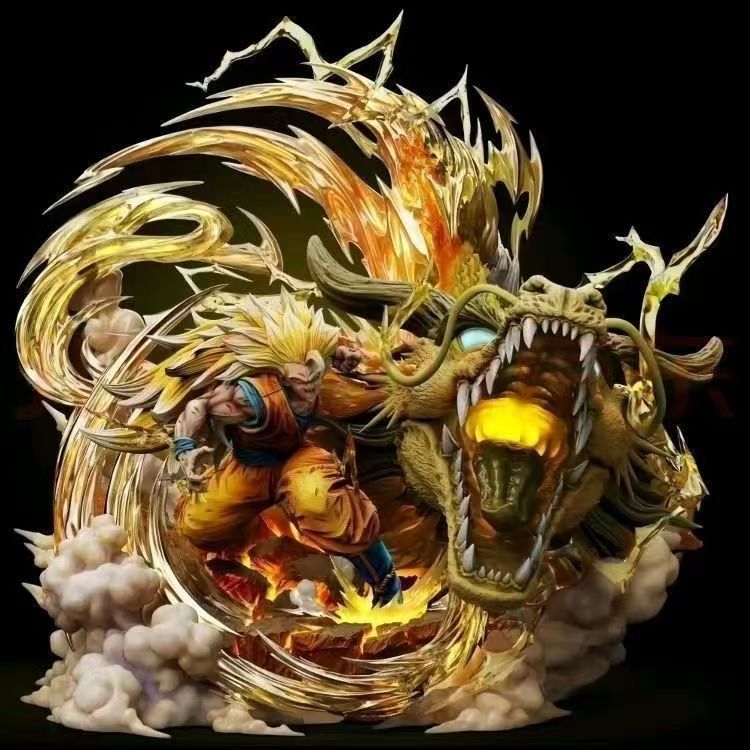 ドラゴンパンチ爆発ドラゴンボール超サイヤ人ドラゴンパンチ超三悟空モデルシーン装飾品フィギュアアニメトレンディなおもちゃ|undefined