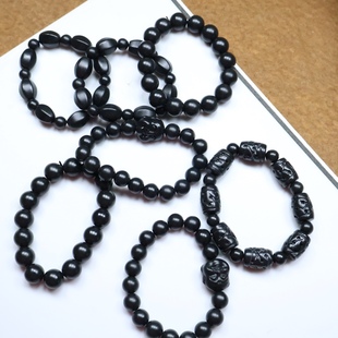 Natural ink jade bracelet bracelet a variety of manufacturers wholesale clearance black bracelet bracelet stall supply