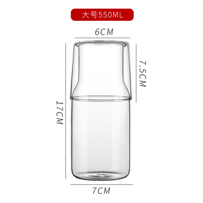 Juego de Jarra y Vasos de Vidrio con Recubrimiento Metálico, Estilo Nórdico, para Agua o Jugo