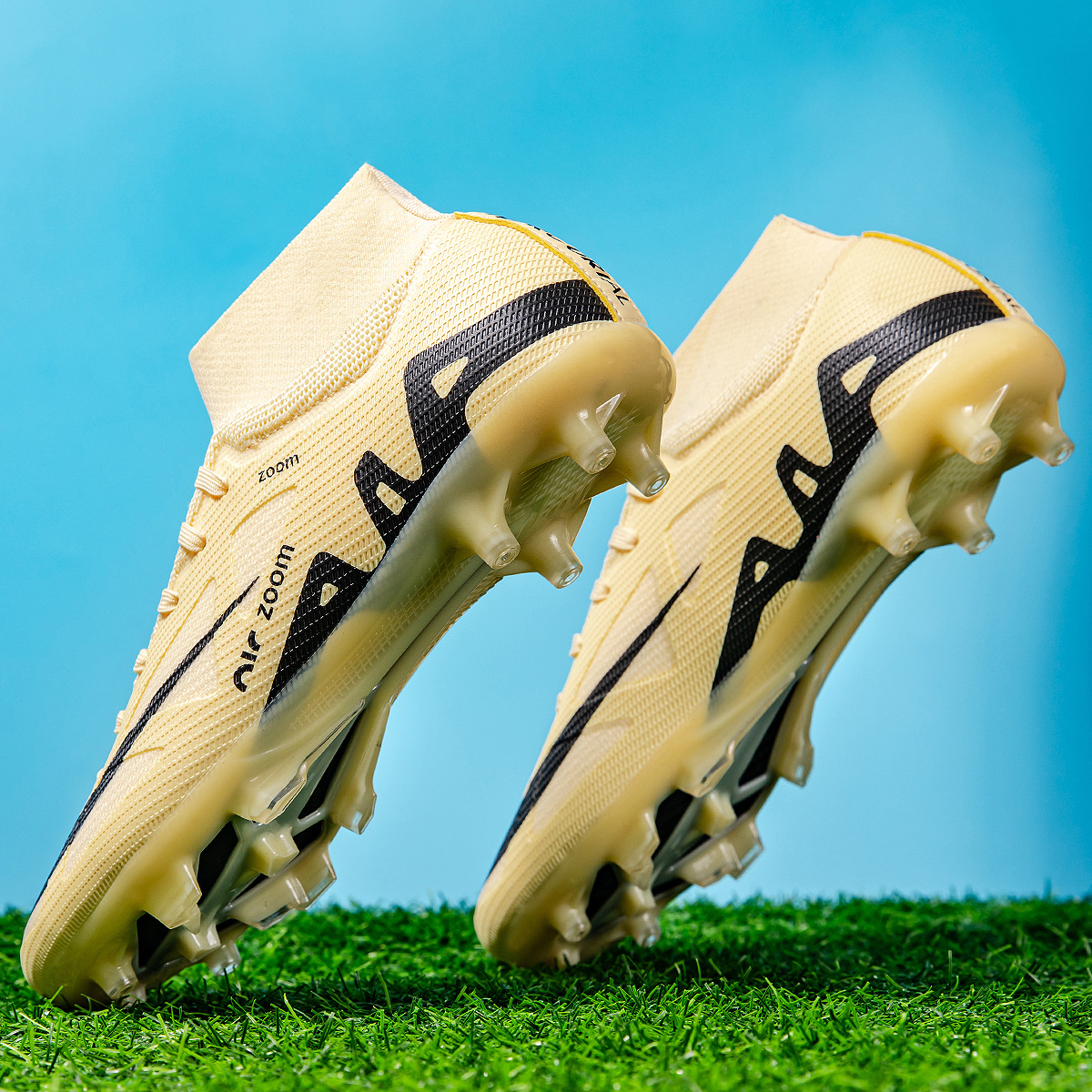 Nuevos zapatos de fútbol de entrenamiento al aire libre para niños transfronterizos, zapatos de fútbol de clavos