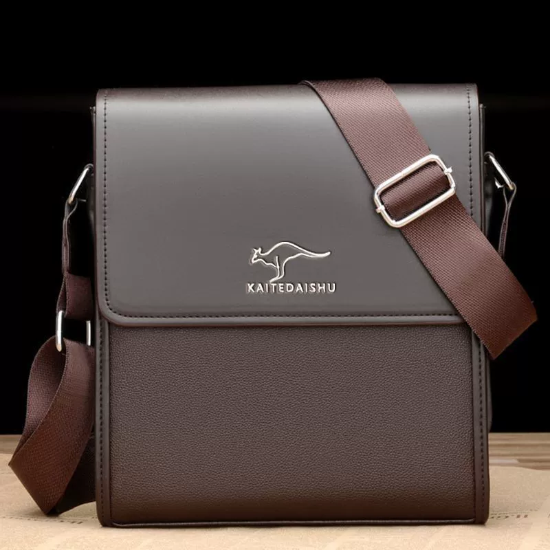 Сумка через плечо из натуральной кожи, прочная casual crossbody, коричневая или черная