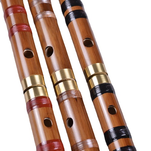 Chinese Dizi oriental traditional Musical Instrumentflute refined bitter bamboo connect two copper flute students single insert flute instrument