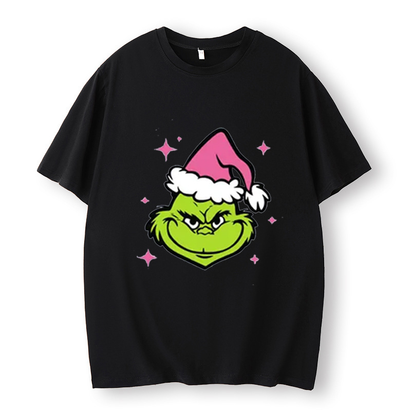 Grinch face shirt, fun christmas oversized shirt, family christmas party, harajuku top