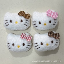 卡通毛绒kt猫胸针配件绒绒服装挂件猫咪可爱装饰伴手袋玩偶批发