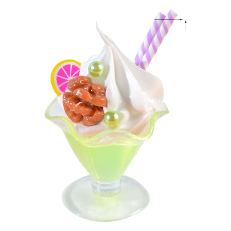 Сладкий стиль моделирование крем торт чашка мороженого кулон забавное Моделирование еда игра Sundae чашка брелок кулон