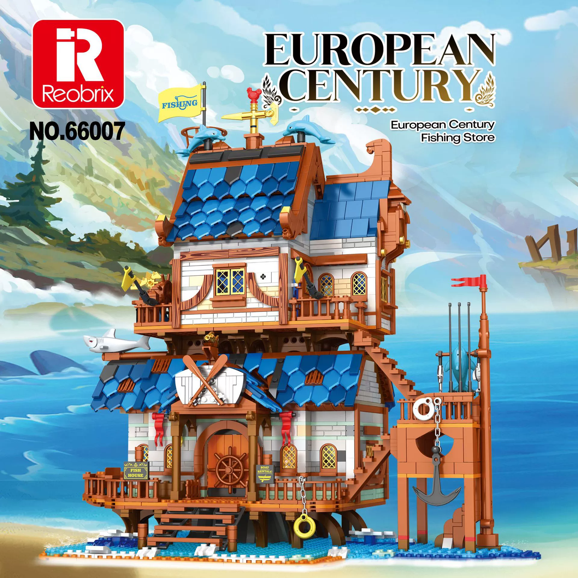 臻砖 Совместимо с LEGO древний строительный домик дерева улица собраная блочная деталь детский конструктор игрушки