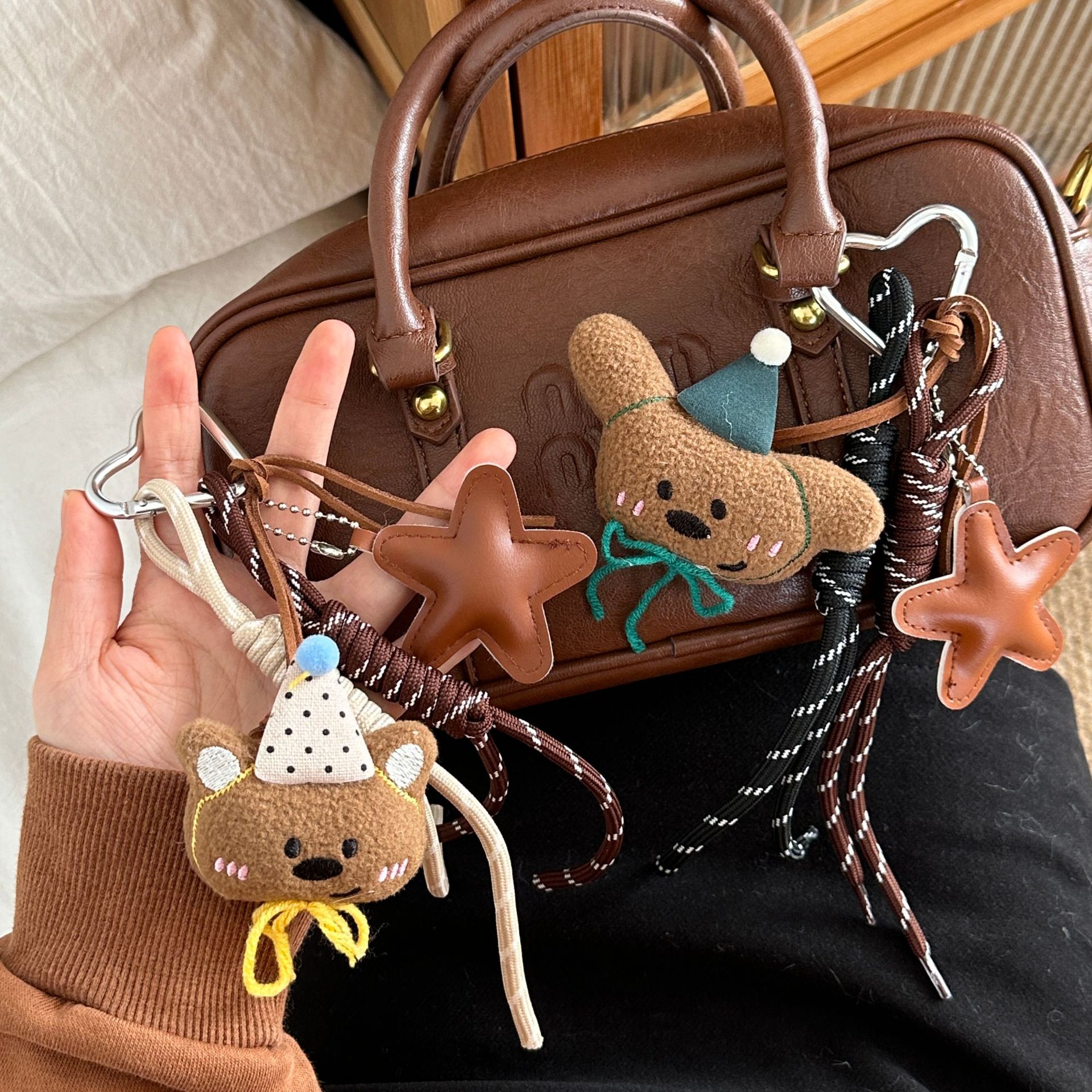 19g Weight Bag Charms Bag Accessories Type 1 Piece Plush Animal Cartoon Bag Charms