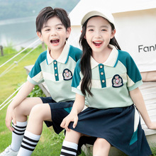 小学生校服夏款短袖男女童套装幼儿园园服统一教师班服运动套装