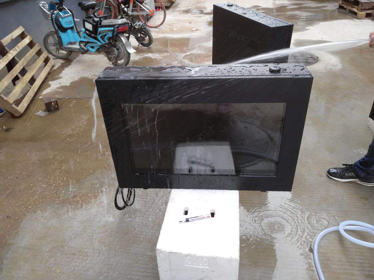 Multitamaño al aire libre alto brillo apariencia control de temperatura personalizado HD red 4K dosel de lluvia vertical en la pared máquina publicitaria