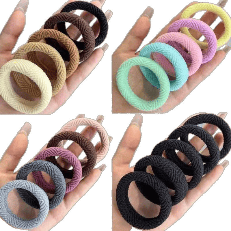 新しいカラフルな高品質ヘッドバンドナイロン素材幅広で厚みのある高弾性ヘアバンドヘアロープ厚く連続したゴムバンド|undefined