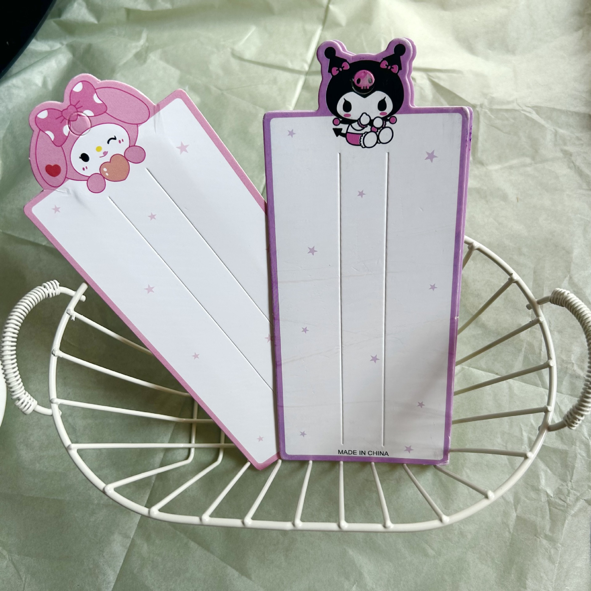 Caricatura infantil Kulomi jade cane perro tarjeta de cabello papel adorable bolsa de tarjetas para el cabello diy tarjeta de cabello hecha a mano