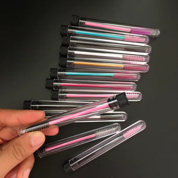 Tube eyelash brush empty tube Crystal Rod solid color Rod eyelash brush disposable eyelash brush