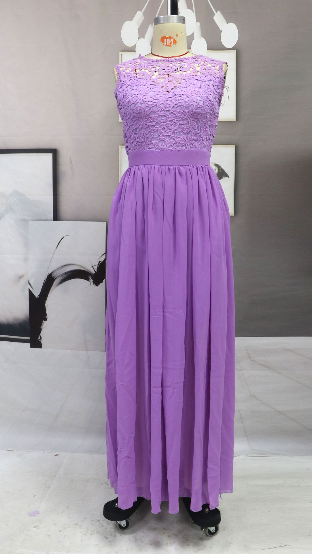 Sleeveless Lace Chiffon Prom Evening Dress Wholesale Maxi Dresses SDN534897