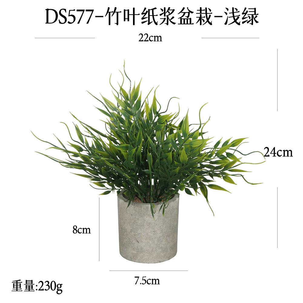 Más de 240 combinaciones populares de macetas con plantas verdes artificiales, decoraciones para el hogar, flores artificiales, bonsáis cilíndricos de pulpa de papel.