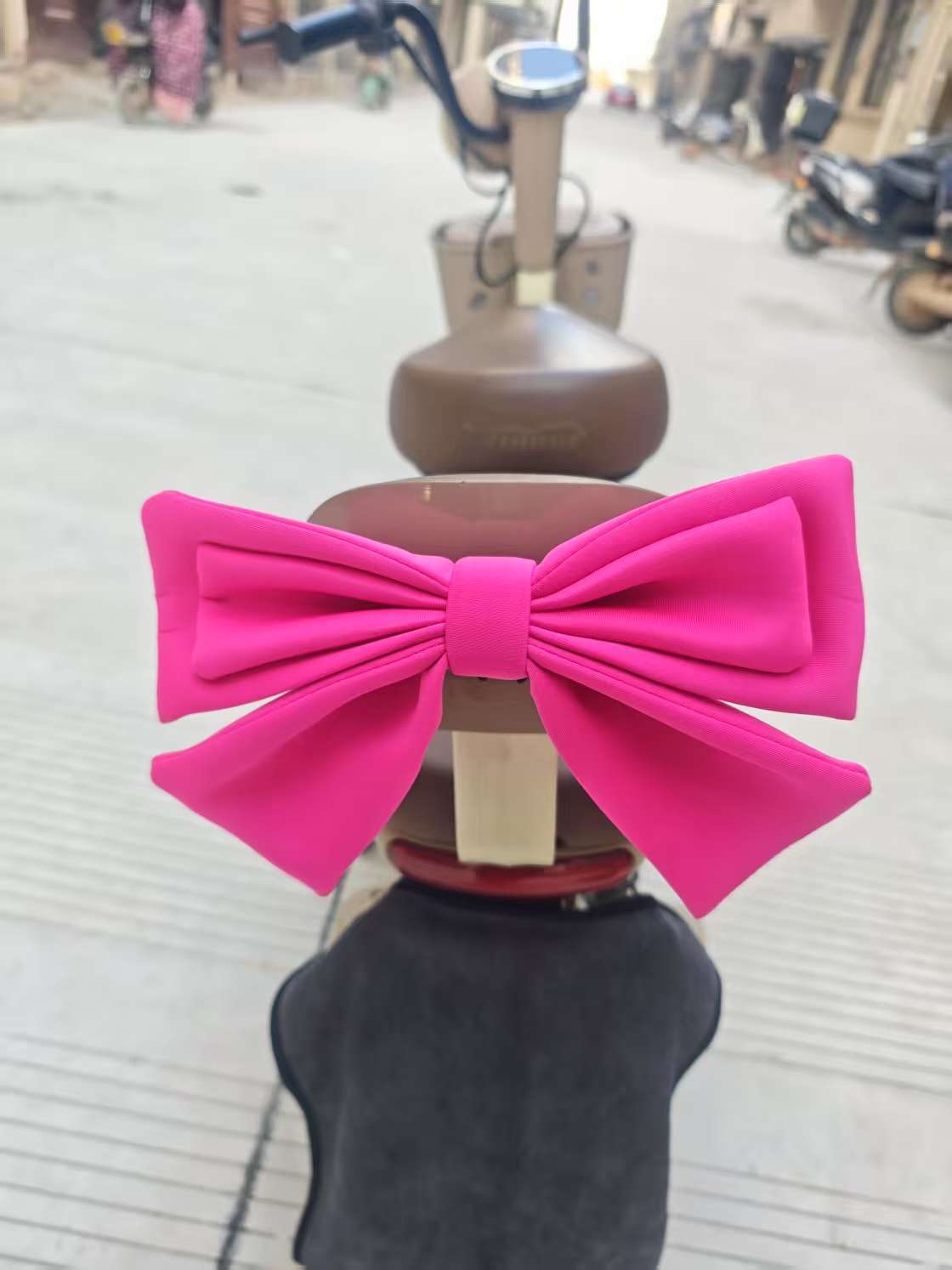 Motuoche – Cute Motorcycle Auto Parts and Accessories - rose-red-bowknot-base-3m-adhesive