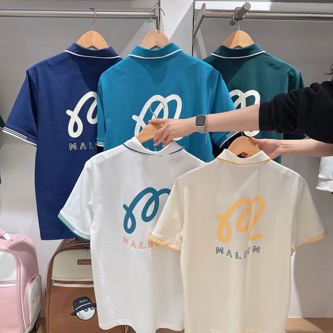 Korean Original New Summer Golf Men's Clothing Casual Sports Breathable Short-Sleeved Quick-Drying Polo Shirt Jersey