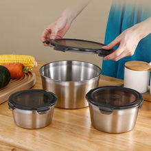 316Food grade stainless steel kitchen fridge 304不锈钢保鲜盒