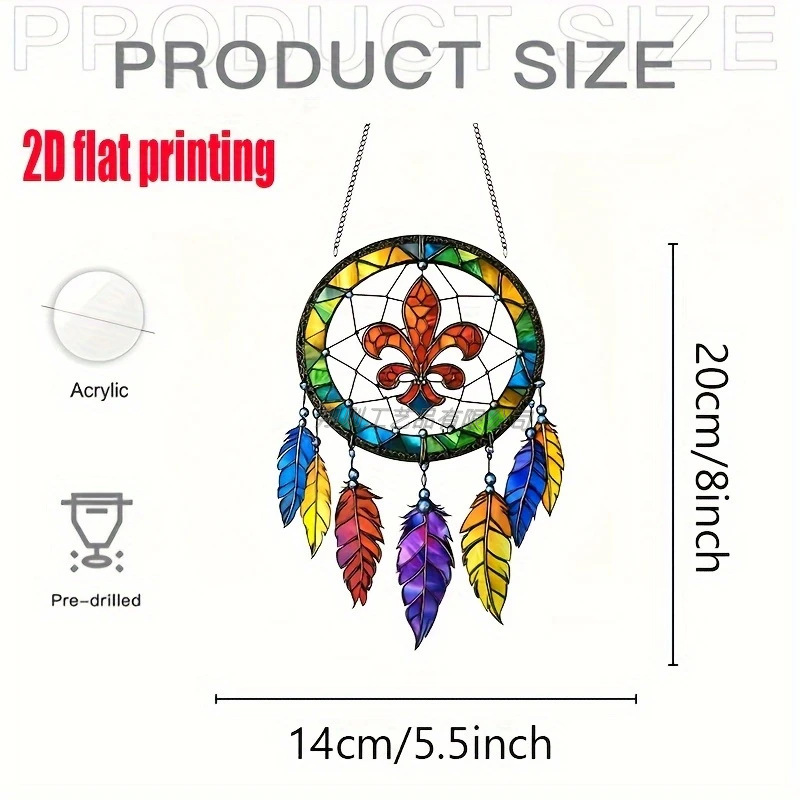 Colgante al por mayor acrílico atrapador de sueños transfronterizos serie colección impermeable acrílico resistente al arañazo decoración interior y exterior atmósfera