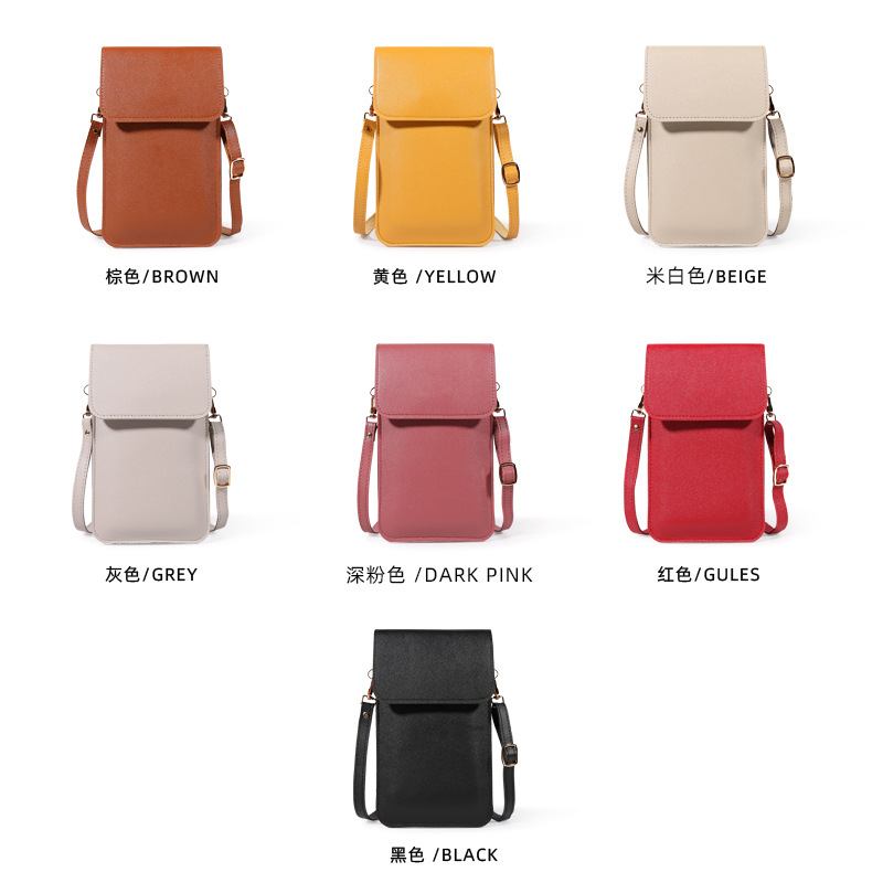 2023 moda nuevo todo-fósforo nicho mini bolso del teléfono de las mujeres simple casual color sólido diseño bolsa de mensajero al por mayor