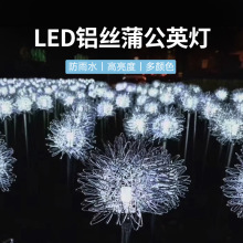 LED铝丝蒲公英芦苇灯 太阳能防水发光插地灯 户外亮化工程草坪灯