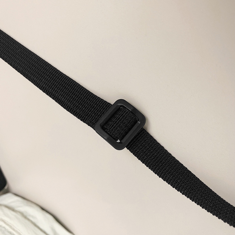 Solid-color nylon fabric bag for women, Spring 2025 new niche waist bag, ins casual pleated phone bag, crossbody bag for women undefined