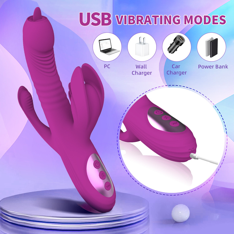 Fully Automatic Telescopic Swinging Heating Vibrating Electric Resonance Masturbation Device for Men and Women, Adult Sex Toy