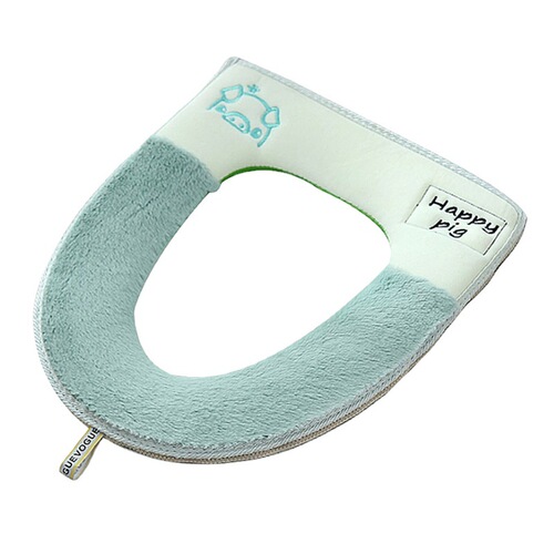 Wholesale O-shaped U-shaped universal portable plush waterproof toilet mat with handle autumn and winter coral velvet toilet seat cover