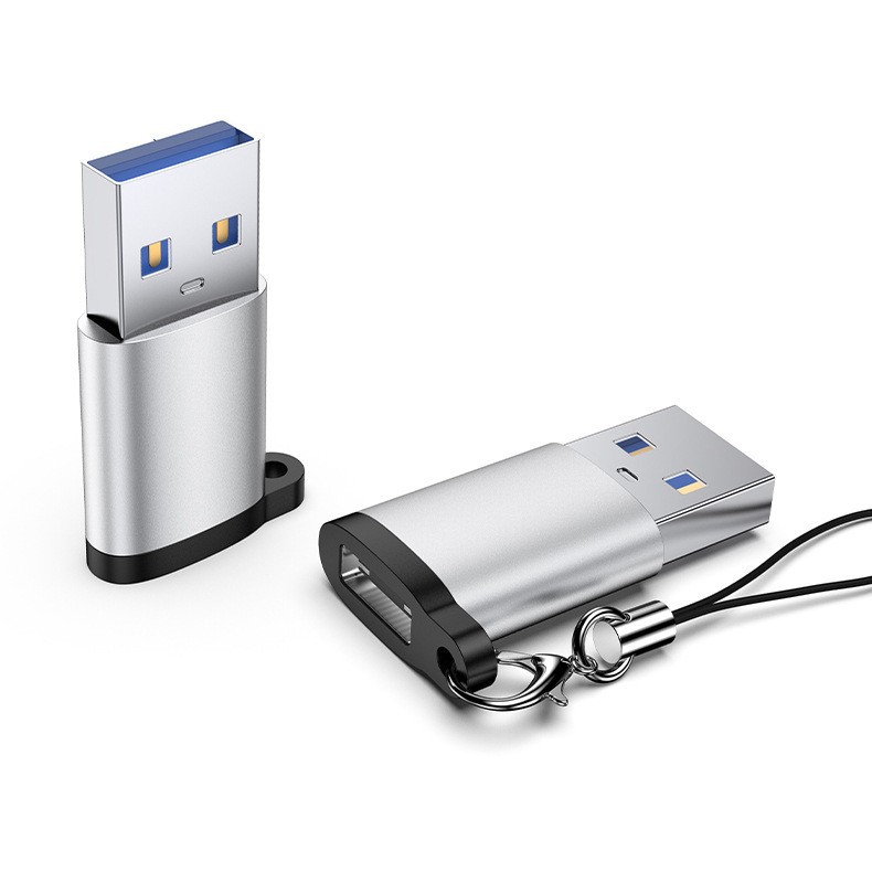 TYPE-C al cable de datos de carga del teléfono móvil del adaptador masculino USB3.0 con la cadena que cuelga