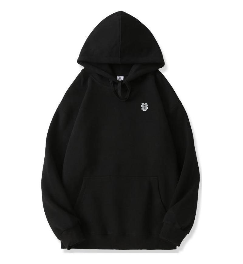 Herren Hoodie Mit Fleecefutter, Bestickter Silver Fox Pullover_voghion.com
